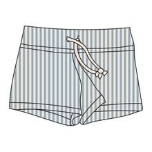 Load image into Gallery viewer, Swim Shorts - Blue Stripes