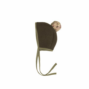 Bonnet avec pompon LPN - Olive - Mase & Hats