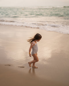 Tie Strap One-Piece Swimsuit - Gingham Green x Jess Megan